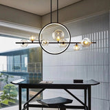 Modern minimalist LED chandelier Nordic ceiling novelty glass bubble Nordic dining table lighting kitchen home decoration lamps