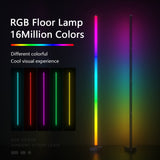RGB LED Floor Lamp Living Room Dimmable 141cm Highly DIY Stand RGB LED Mood Light for Bedroom Home Decor Interior Lighting