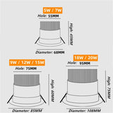 golden Dimmable AC90V-260V 5W7W9W12W15W18W20W LED Downlights Shoot light COB Recessed Ceiling Lamps Spot Lights illuminationbulb