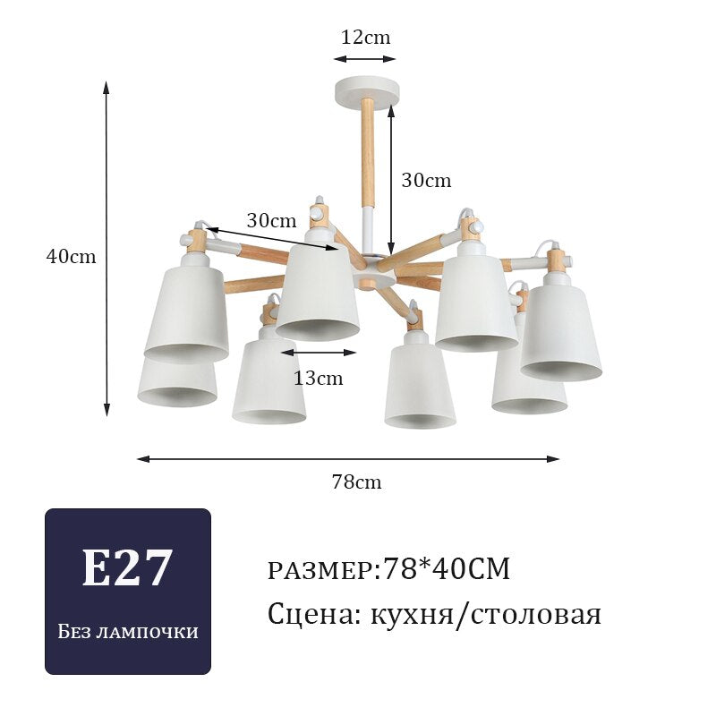 Nordic Chandelier Macaron Pendant Lights Modern Chandelier Lighting for Living Room Bedroom Loft Ceiling Lamp E27 Bulbs