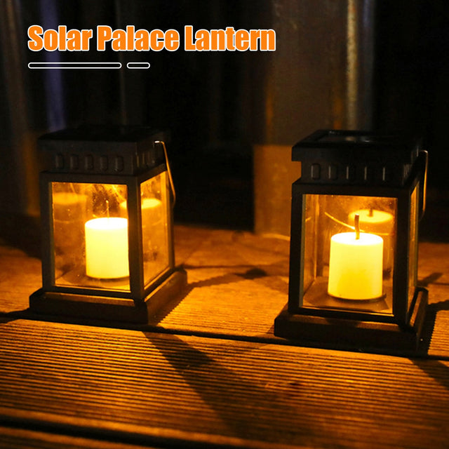 5pcs Solar Palace Lantern LED Lawn Lights Garden Decors Landscape Courtyard Outdoor Hanging Candle Lamps Floor Lights Navida