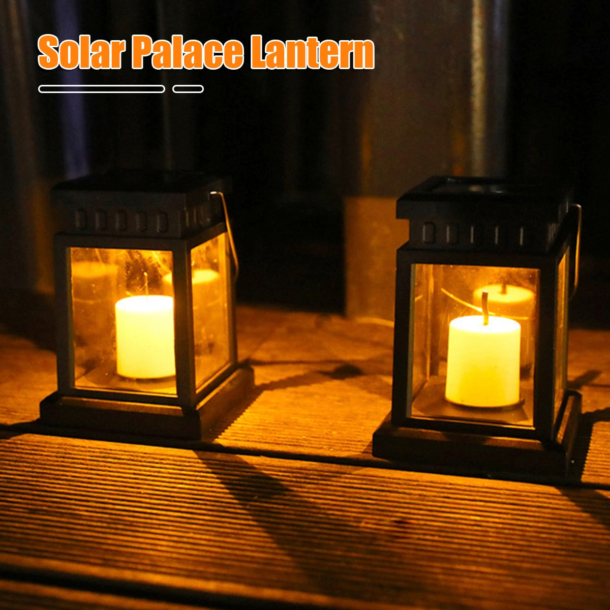 5pcs Solar Palace Lantern LED Lawn Lights Garden Decor Landscape Courtyard Outdoor Hanging Candle Lamps Floor Lights Navidad