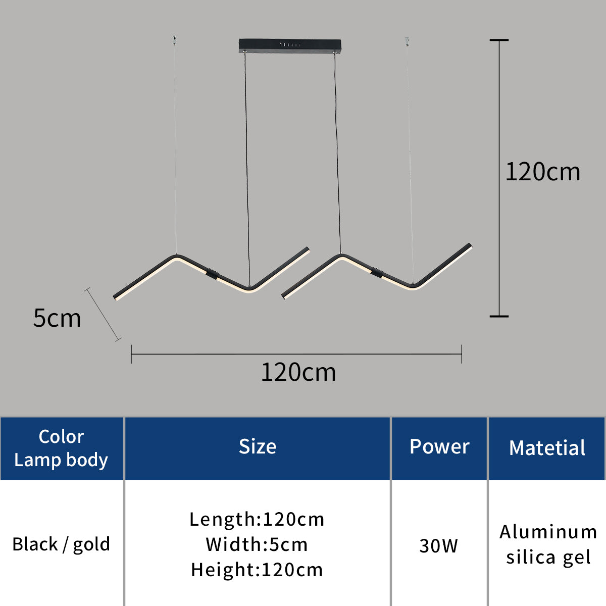 MINIMALISM GOLD/BLACK FINISHED MODERN LED CHANDELIER FOR DINING ROOM KITCHEN ROOM  HANGING CHANDELIER FIXTURE