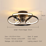 Modern Led Lamp Ceiling Fan Light Chandelier Remote Control Ceiling Fans with Light Nordic Bedroom Dining Room Indoor Lighting