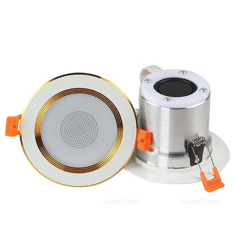 LED Smart Music Lamp Intelligent Background Music Light Ceiling Speakers With Adjusted Lights Smart Bluetooth Downlight Speaker