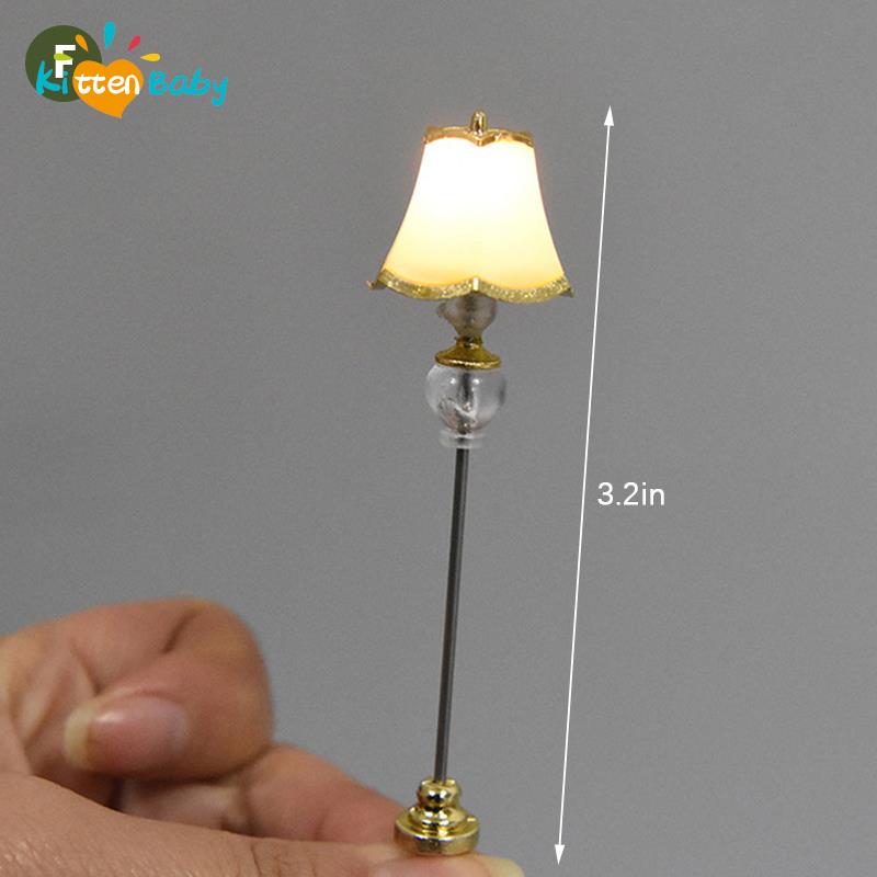 New 1PC 1:25 Mini Lighting Table Lamp Floor Lamp Dollhouse Miniatures Bedroom Floor Lamp Accessories