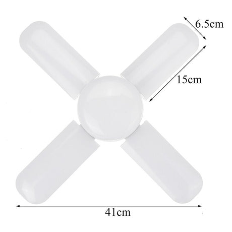 300W LED Garage Lights Foldable E27 Bulb 4 Adjustable Fan Blades Deformable Workshop Warehouse Ceiling Lighting 6500K AC110-265V