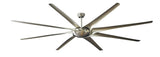 100 Inch Large Ceiling Fans With Light DC Motor Reverse Blades 110V 220V Stainless Ceiling Fans Ventilator De Techno Silver Fan