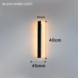 Modern Outdoor LED Wall Lamp 110V 220V Long Wall Light IP67 Waterproof Outdoor Lighting Garden Villa Porch Sconce Lamp Luminaire