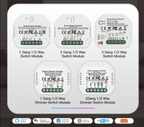 Wi Fi Smart Light Dimmer Module / Switch Module Smart Life Tuya APP Remote Control Work via Alexa Google Home 1/2 Way 1/2 Gang