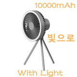 Multifunction Home Appliances USB Chargeable Desk Tripod Stand Air Cooling Fan with Night Light Outdoor Camping Ceiling Fan