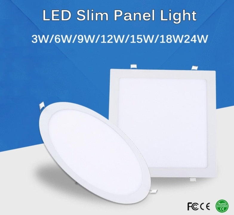  Embedded LED Panel Light Concealed Ceiling Light 3W6W12W15W18W Household Downlight Flat Light Commercial Ceiling Light
