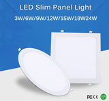  Embedded LED Panel Light Concealed Ceiling Light 3W6W12W15W18W Household Downlight Flat Light Commercial Ceiling Light