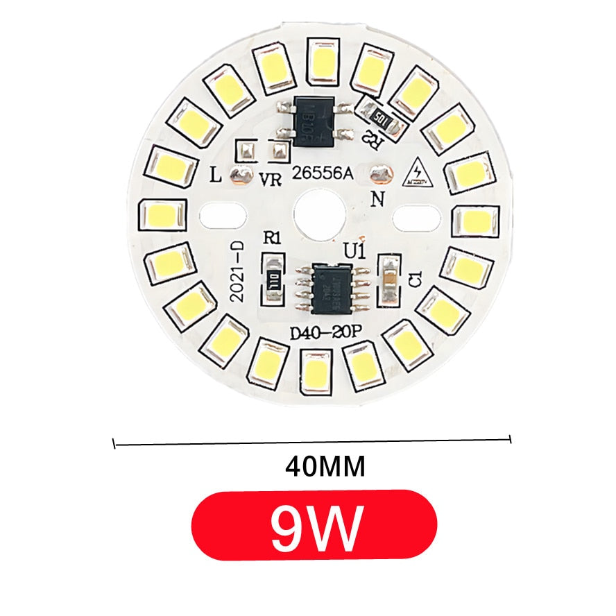 LED Bulb Patch Lamp SMD Plate Circular Module Light Source Plate For Bulb Light AC 220V-240V Led Downlight Chip Spotlight LED