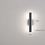 Modern Simple Led Wall Lamp Strip Light length 50cm 90-260V Bedroom Bedside Living Room Background Decoration Hotel Engineering