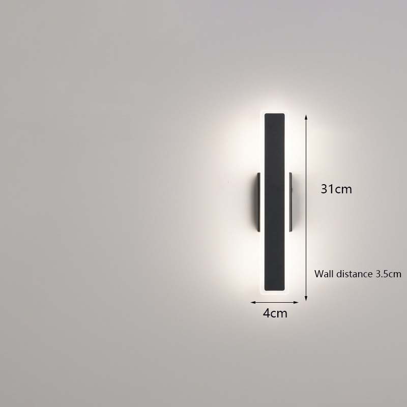 Modern Simple Led Wall Lamp Strip Light length 50cm 90-260V Bedroom Bedside Living Room Background Decoration Hotel Engineering