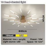 Led Firework Chandelier Dimmable For Living Room Bedroom Modern Ceiling Chandelier Dining Room Ceiling Lamp With Remote Control