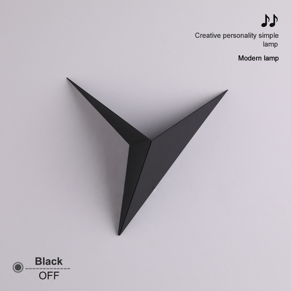 Led Wall Lamp Modern Minimalist Triangle Shape Led Wall Lamps Indoor Lighting Stairs Led Light 3W AC85-265V Simple Lighting