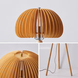 Wood Pumpkin Shape Floor Lights Parlor Bedside Hotel Office Japanese Style Lamp E24 Bulb Loft Deco Drop Shipping
