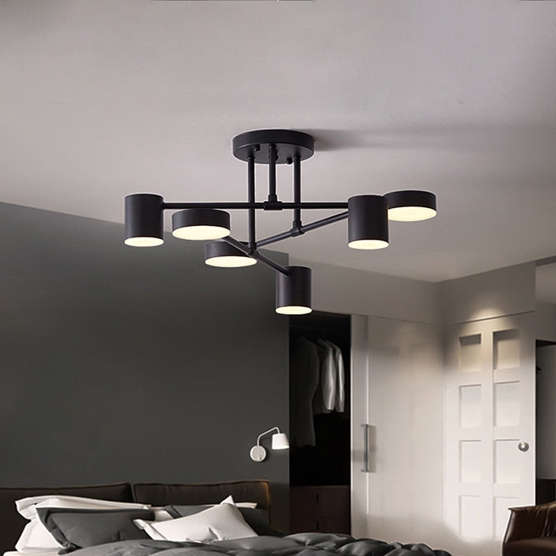 6 Heads LED Modern Ceiling Chandelier Hanging Lamp for Ceiling Dining Living Room Bedroom Hall Home Decor Lndoor Light Fixture