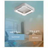 LED Ceiling Fans Lamp Nordic Invisible Bladeless Circulator Bedroom Living Room Dining Bedroom Fan Ventiladores De Techo