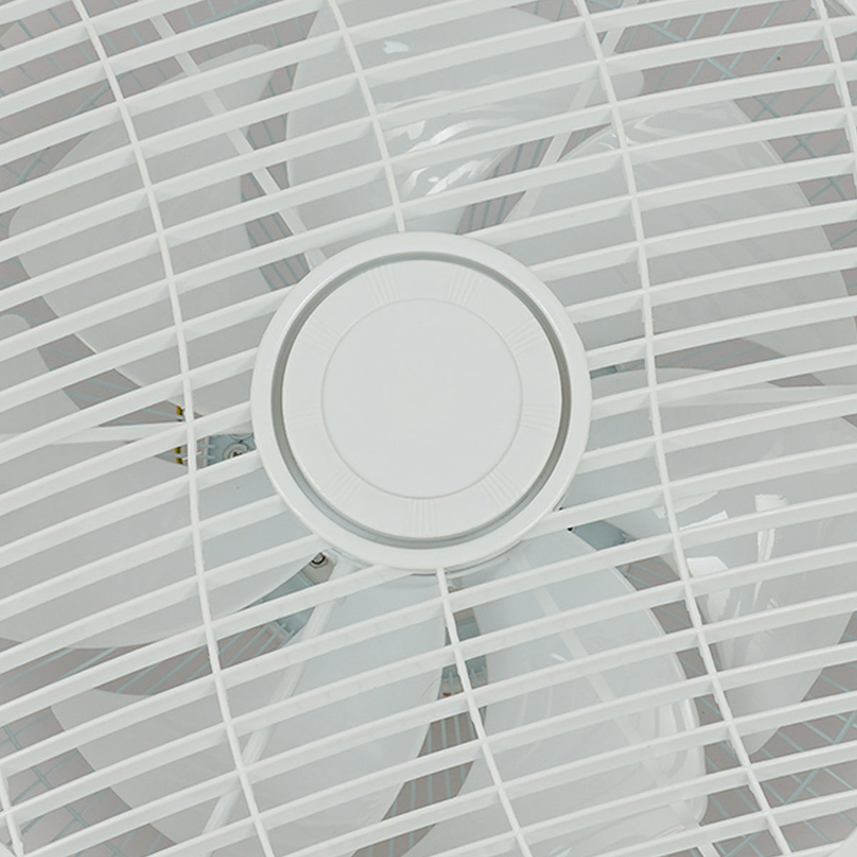 Acrylic Enclosed Round Ceiling Fan with Light and Remote Control Invisible Blades for Bedroom