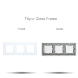  Wall Light Switches Glass Panel Parts White USB Sockets Function Parts  DIY EU CAT5 TV Sockets Power Outlet Parts