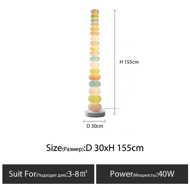 Candy string rainbow floor lamp creative macaron girl bedroom table lamp glass living room sofa side atmosphere lamp