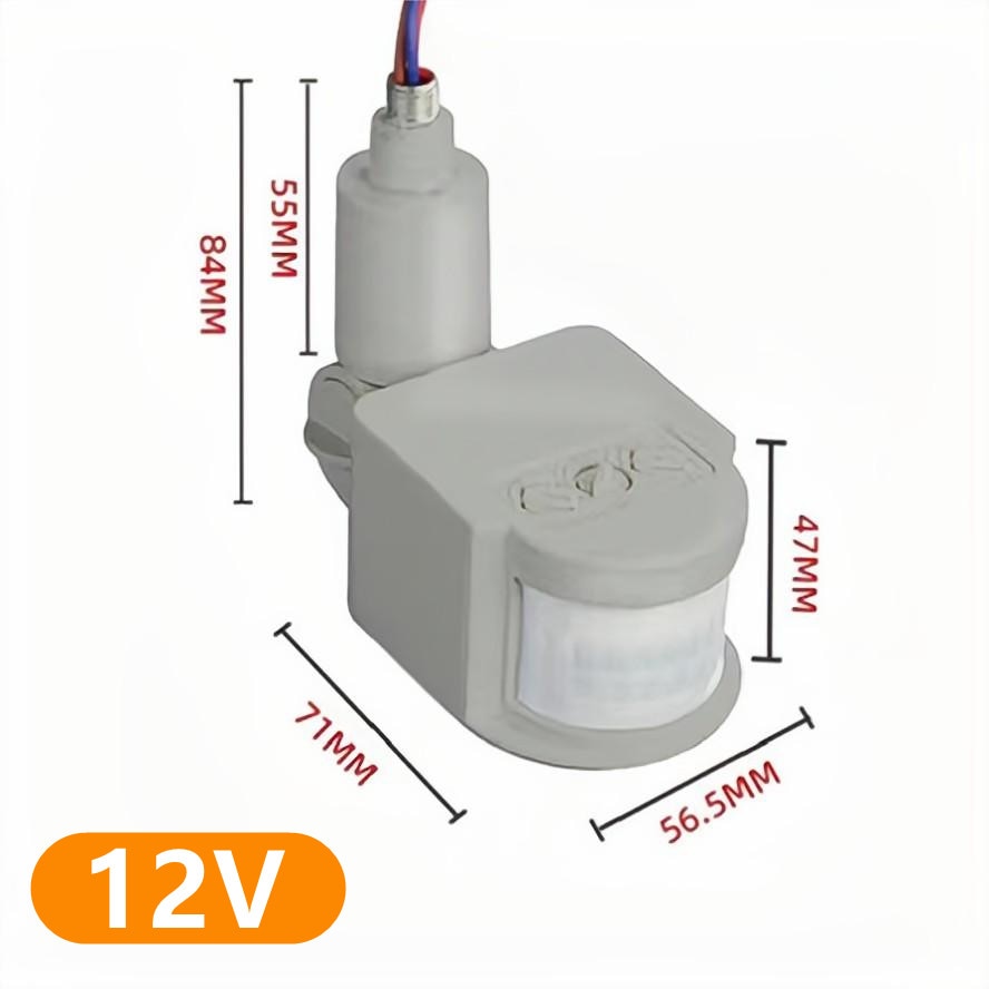12V Motion Sensor 220V/110V PIR Movement Detector Automatic Infrared Wall Mount Timer Outdoor 24V LED Motion Sensor Light Switch