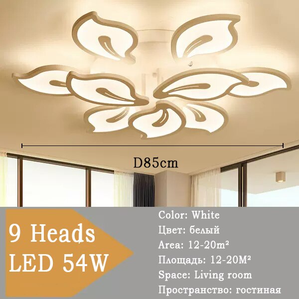 Modern LED Ceiling Chandeliers White For Living Room Bedroom Lamp For Indoor Ceiling Lighting Lamp Home Decoration Fixtures