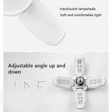 E27 LED Bulb Fan Blade Timing Lamp AC85-265V 28W Foldable Led Light Bulb Lampada For Home Ceiling Light With Remote Controller