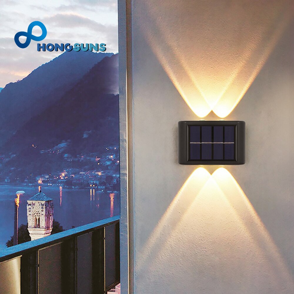 Outdoor Solar Garden Light Led Waterproof Decoration Wall Lamp for Fence Porch Country Balcony House Garden Street Lighting