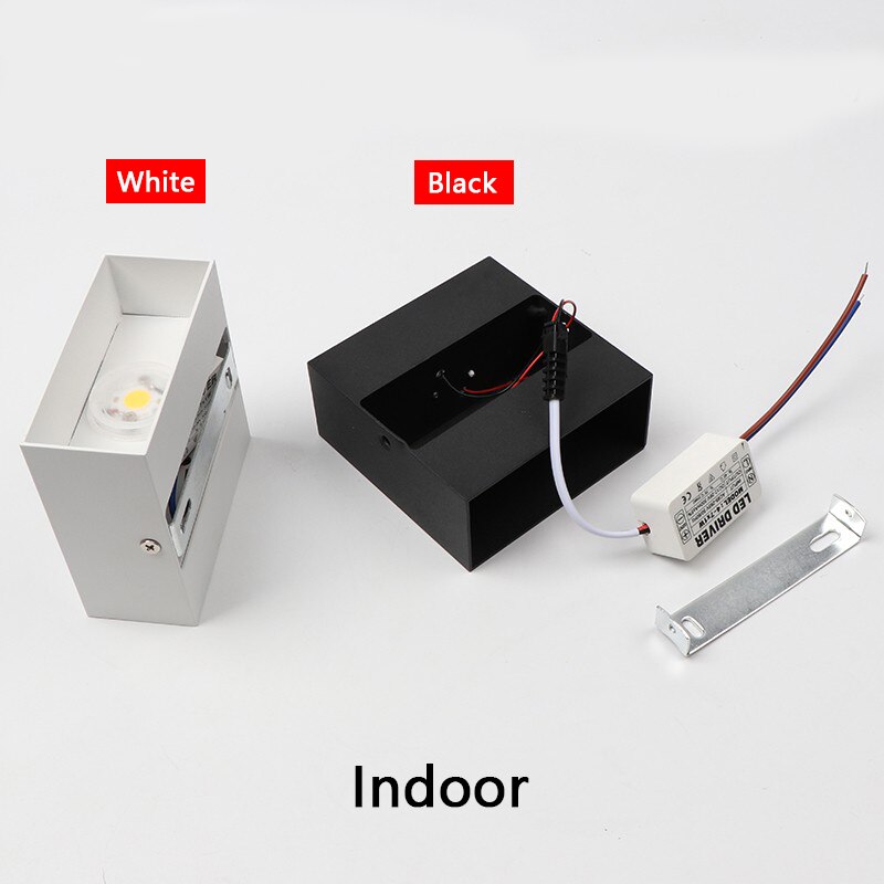 6W/10W LED Wall Light Outdoor Waterproof IP65 Porch Garden Wall Lamp &amp;amp; Indoor Bedroom Bedside Decoration Lighting Lamp Aluminum