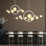 Modern minimalist LED chandelier Nordic ceiling novelty glass bubble Nordic dining table lighting kitchen home decoration lamps