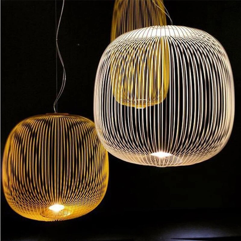 Novelty Cage Pendant Lights Modern LED Hanglamp LOFT Industrial Bird Cage art pendant light lustre Suspension Fixtures