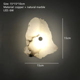 Natural Marble LED Wall Lamp Copper Luxury Novelty Lighting Sconce For Bedroom Living Dining Room Wall Decors Modern Art Design