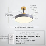 2023 Modern Ceiling Fan with Led Light Ventilator De Techno Con lumination Ceiling Fans Living Room Decors Chandelier with Fan