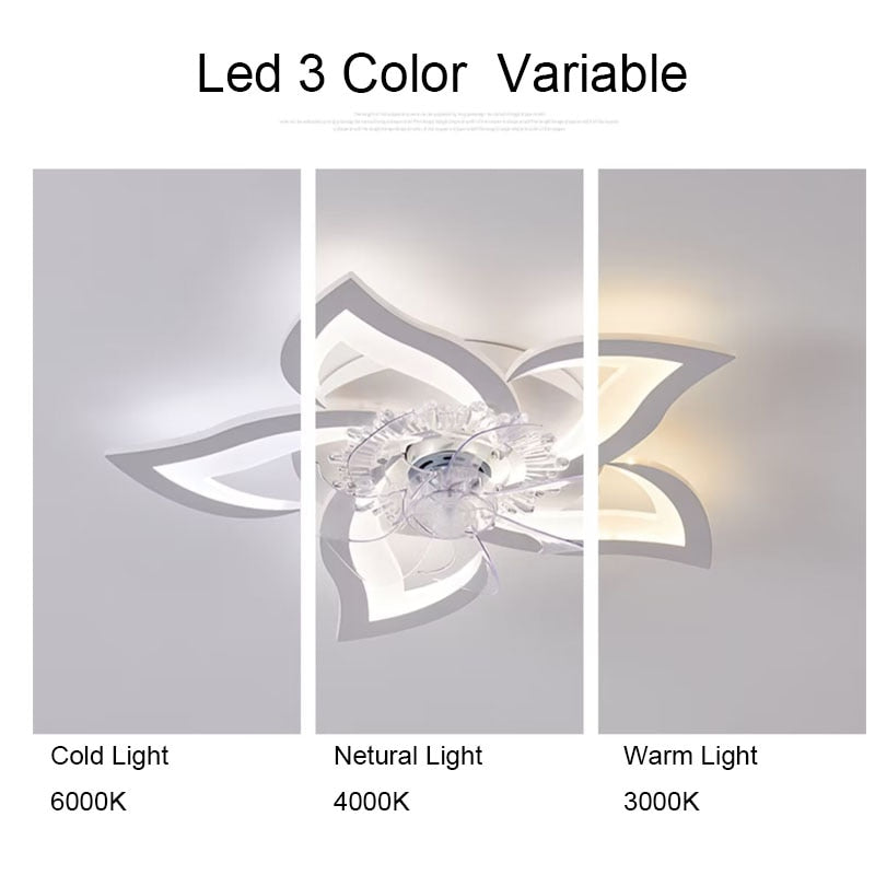 110 220V Ceiling Fans With Light Smart Switch Modern Led Ceiling Fan Lamp Minimalist For Living Room Bedroom Home Decors Fan Lamp