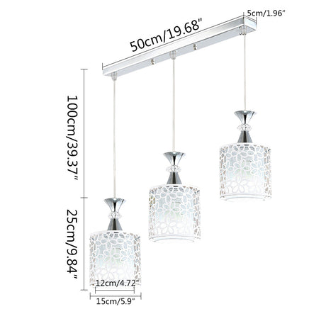 3 Head Modern Ceiling Light Hanging Pendant Lamp Dining Room Chandelier Fixture