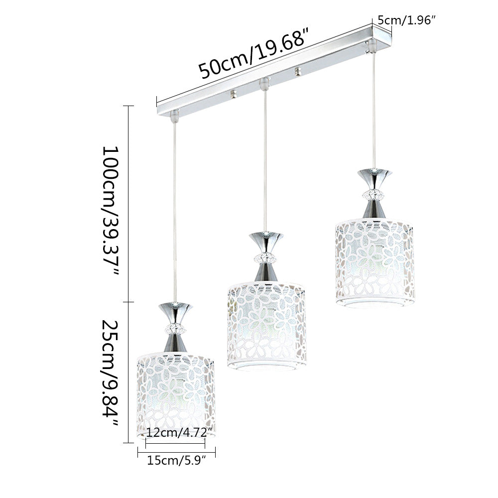 3 Head Modern Ceiling Light Hanging Pendant Lamp Dining Room Chandelier Fixture