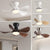Modern Black White Low Floor DC Motor 32W Ceiling Fans With Remote Control Simple Ceiling Fan Without Light Home Fan 220V 110V