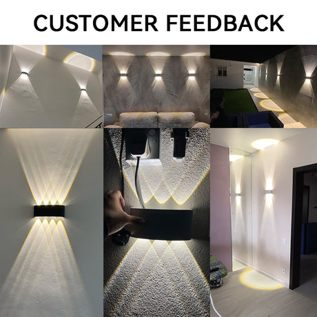 Up and Down LED Wall Lamp Waterproof IP65 Aluminum Interior Wall Light For Bedroom Living Room Corridor Indoor Outdoor Lighting