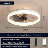 LED Ceiling Light Fans AC DC Fan Bedroom Lamp Lighting For Living Room Decorative Lamps Ventilated Silent With Remote Control