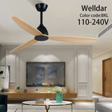 60 Inch Led Ceiling Fan Lamp Roof Home Fans Modern Indoor Decorate Wooden Blade Dc Ceiling Fan With Remote Control Ventilador