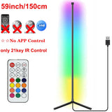 Living Room Dimmable Corner Floor Lamp 150cm Stand Tuya Smart RGB LED Mood Light for Bedroom Nordic Home Decor Interior lighting