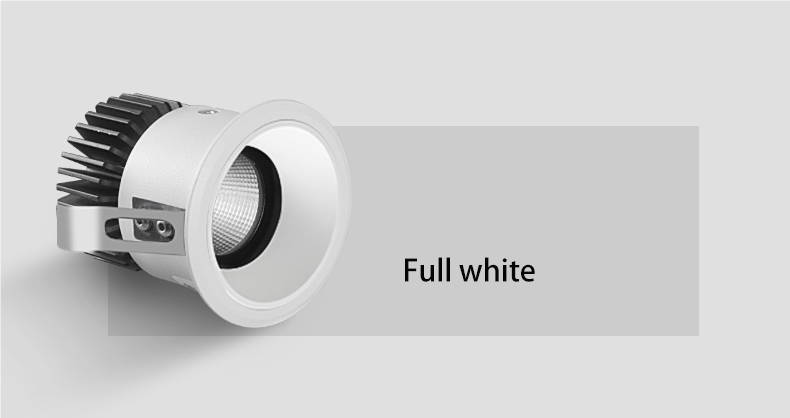 Led Spots Light Recessed Round Spotlights COB Mini Small Ceiling Lamp Adjustable Angle Narrow Border Foco Opening 55mm Lighting