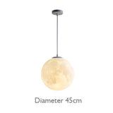 Novelty Creative Pendant Light 3D Print Moon Atmosphere Chandeliers Restaurant Bar Living Dining Room Lamp Suspension Luminaire