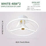 Modern simple LED Ceiling Fan Lamp with remote control Dining Room Bedroom Lamp Silent ceiling Fan light fixture Indoor lighting