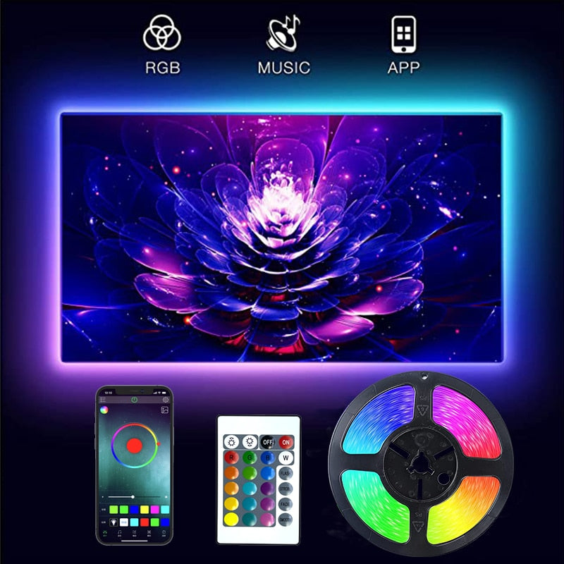 R Led Light LED Strip RGB 2835 5V USB Bluetooth IR Control Lighing Flexible Tape R ...