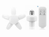 E27 LED Bulb Fan Blade Timing Lamp 220V 110V 60W Foldable Led Light Bulb Lampada For Home Ceiling Light With Remote Controller
